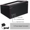 imageJampampT Technology 4 Watch Winder for Automatic WatchesWatch Winder Box with 6 Watch Storages  LED LightQuiet Mabuchi Motor4 Rotation ModesAC Adapter Black Carbon Fiber LeatherCarbon Fiber Leather