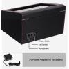 imageJampampT Technology 4 Watch Winder for Automatic WatchesWatch Winder Box with 6 Watch Storages  LED LightQuiet Mabuchi Motor4 Rotation ModesAC Adapter Black Carbon Fiber LeatherBlack Carbon Fiber Leather