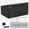 imageJampampT Technology 4 Watch Winder for Automatic WatchesWatch Winder Box with 6 Watch Storages  LED LightQuiet Mabuchi Motor4 Rotation ModesAC Adapter Black Carbon Fiber LeatherBlack PU