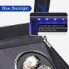 imageJampampT Technology 4 Watch Winder for Automatic WatchesWatch Winder Box with 6 Watch Storages  LED LightQuiet Mabuchi Motor4 Rotation ModesAC Adapter Black Carbon Fiber LeatherBlack Carbon Fiber Leather