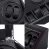 imageJampampT Technology 4 Watch Winder for Automatic WatchesWatch Winder Box with 6 Watch Storages  LED LightQuiet Mabuchi Motor4 Rotation ModesAC Adapter Black Carbon Fiber LeatherCarbon Fiber Leather