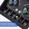 imageJampampT Technology Watch Winder for Automatic WatchesAutomatic Watch Winder with LED Light6 Watch Winder  6 Storage Case with Quiet Motor for ManWomans WatchesPU Snake SkinBlack PU