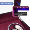 imageJampampT Technology Watch Winder for Automatic WatchesAutomatic Watch Winder with LED Light6 Watch Winder  6 Storage Case with Quiet Motor for ManWomans WatchesPU Snake SkinRed Carbon Fiber Leather
