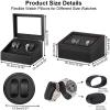 imageJampampT Technology Watch Winder for Automatic WatchesAutomatic Watch Winder with LED Light6 Watch Winder  6 Storage Case with Quiet Motor for ManWomans WatchesPU Snake SkinCarbon Fiber Leather
