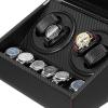 imageJampampT Technology Watch Winder for Automatic WatchesAutomatic Watch Winder with LED Light6 Watch Winder  6 Storage Case with Quiet Motor for ManWomans WatchesPU Snake SkinCarbon Fiber Leather