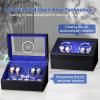 imageJampampT Technology Watch Winder for Automatic WatchesAutomatic Watch Winder with LED Light6 Watch Winder  6 Storage Case with Quiet Motor for ManWomans WatchesPU Snake SkinBlack PU